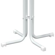 Бар маса, бяла, Ø70x110 см, инженерно дърво и стомана