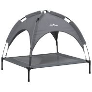 Кучешко легло със сенник, антрацит, Оксфорд плат и стомана