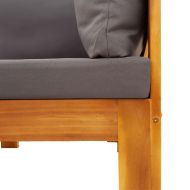 Градински комплект дивани с възглавници от 2 части акация масив