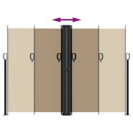 Прибираща се странична тента, таупе, 180x1200 см