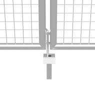 Градинска порта, поцинкована стомана, 400x200 см, сребриста