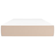 Матрак с покет пружини средна твърдост капучино 90x190x20 см изкуствена кожа