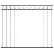 Ограден панел Assen стомана 1,7x1,5 м черен