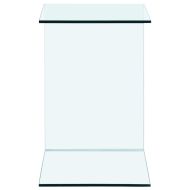 Странична маса, черна, 40x40x60 см, закалено стъкло