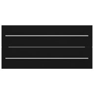 Долен шкаф за мивка, черен, 100x38,5x48 см, инженерно дърво