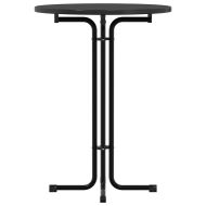 Бар маса, черна, Ø80x110 см, инженерно дърво и стомана