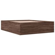 Рамка за легло, кафяв дъб, 150x200 см, инженерно дърво