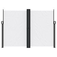 Прибираща се странична тента, бяла, 180x1000 см