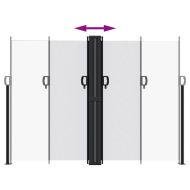 Прибираща се странична тента, бяла, 180x1000 см