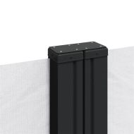 Прибираща се странична тента, бяла, 180x1000 см