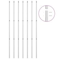 Оградна мрежа с колове поцинкована стомана 15x1,5 м сребриста