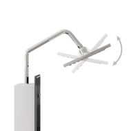 Душ панел, стъклен, 18x45,5x130 см, черен