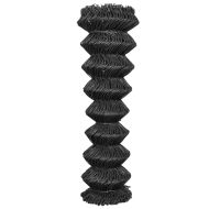 Плетена оградна мрежа, стомана, 25x1,5 м, сива