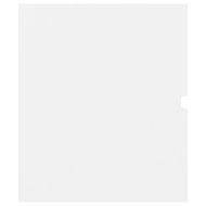 Шкаф за мивка с вградено корито, бял, инженерно дърво