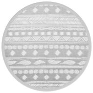 Килим за открито, ARAKIL сив, Ø160 см, PP