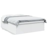 Рамка за легло, бяла, 180x200 см, масивно дърво