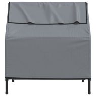 Кучешка къща, светлосива, Оксфорд плат и стомана