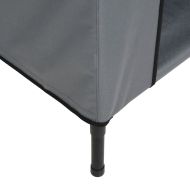 Кучешка къща, светлосива, Оксфорд плат и стомана