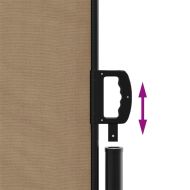 Прибираща се странична тента, таупе, 140x600 см