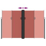 Прибираща се странична тента, теракота, 220x600 см