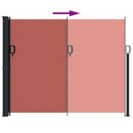 Прибираща се странична тента, теракота, 160x600 см