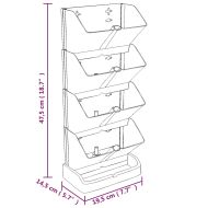 Комплект за вертикална градина, 4 бр, антрацит, полипропилен