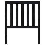 Горна табла за легло, черна, 81x6x101 см, бор масив