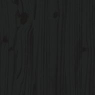 Горна табла за легло, черна, 81x6x101 см, бор масив