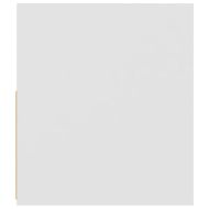 ТВ шкаф с LED осветление, бял, 120x35x40 см