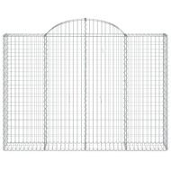 Габионни кошници арка 3 бр 200x30x140/160 см поцинковано желязо