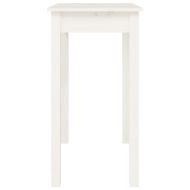 Конзолна маса бяла 80x40x75 см борово дърво масив