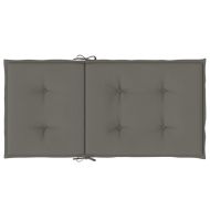 Възглавници за столове 6 бр меланж тъмносиви 100x50x4 см плат