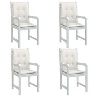 Възглавници за столове 4 бр меланж кремави 100x50x4 см плат