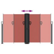 Прибираща се странична тента, теракота, 140x600 см