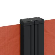 Прибираща се странична тента, теракота, 140x600 см