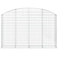 Дъговидна габионна кошница 200x30x120/140 см поцинковано желязо