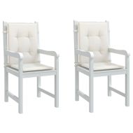 Възглавници за столове 2 бр меланж кремави 100x50x4 см плат