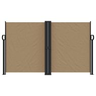 Прибираща се странична тента, таупе, 140x600 см