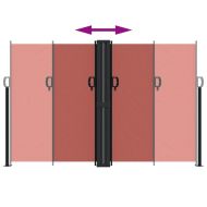 Прибираща се странична тента, теракота, 160x600 см