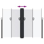 Прибираща се странична тента, бяла, 180x600 см