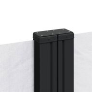 Прибираща се странична тента, бяла, 180x600 см