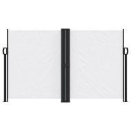 Прибираща се странична тента, бяла, 140x600 см