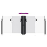 Прибираща се странична тента, бяла, 100x600 см