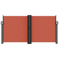 Прибираща се странична тента, теракота, 120x600 см