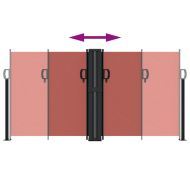 Прибираща се странична тента, теракота, 120x600 см