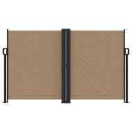 Прибираща се странична тента, таупе, 140x1200 см