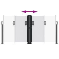 Прибираща се странична тента, бяла, 120x1000 см