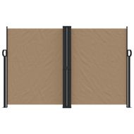 Прибираща се странична тента, таупе, 160x1000 см