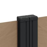 Прибираща се странична тента, таупе, 160x1000 см