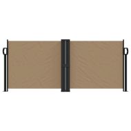 Прибираща се странична тента, таупе, 100x1000 см